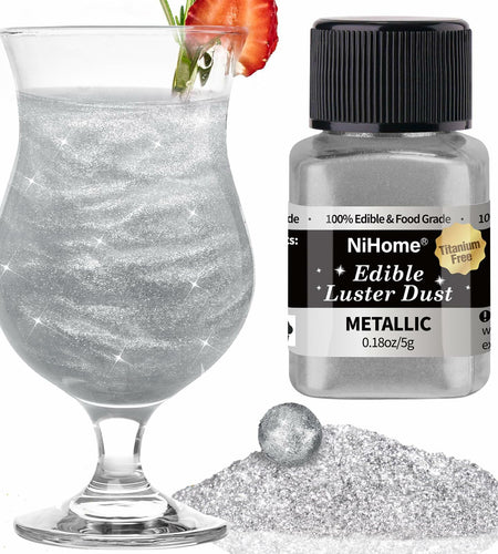 NiHome Edible Food-Grade Glitter Powder 5g Metallic Vegan Allergen-Free