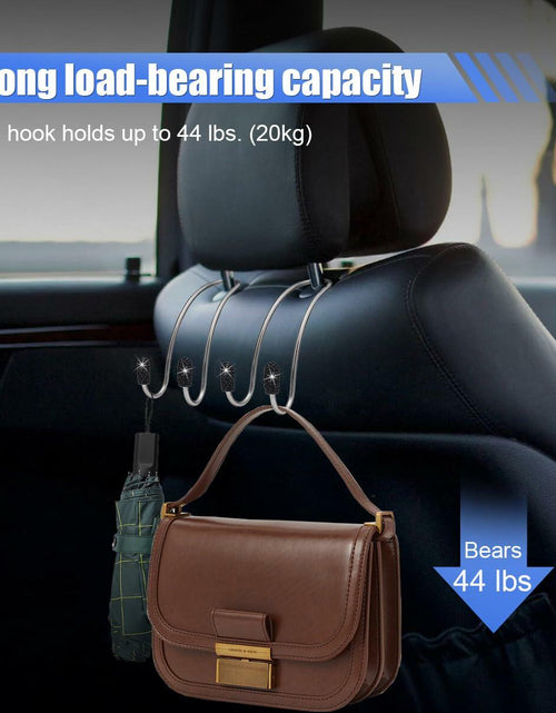 Load image into Gallery viewer, LAINLOY 2PCS Pink Stainless Steel Car Headrest Hook Hangers Organizer
