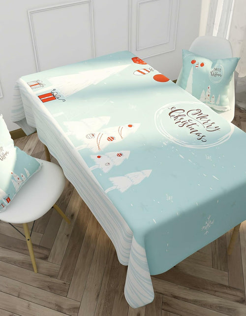 Load image into Gallery viewer, Gimvehhi Christmas Table Cloth Blue 55x70 inch M
