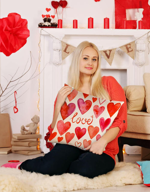 Load image into Gallery viewer, TUPARKA Valentine's Day Throw Pillow Covers 18x18 Inch 4 Pack
