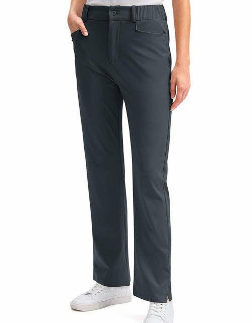 Load image into Gallery viewer, SANTINY Women's Golf Pants High Waisted Quick Dry Stretch Dark Grey Size M
