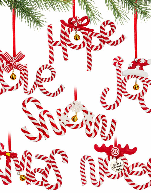 Load image into Gallery viewer, Langley 6 PCS 2024 Christmas Polymer Clay Hanging Ornaments Xmas Tree
