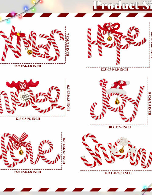 Load image into Gallery viewer, Langley 6 PCS 2024 Christmas Polymer Clay Hanging Ornaments Xmas Tree
