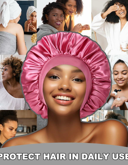 Load image into Gallery viewer, Silk Bonnet Satin Hair Bonnet for Black Women Champagne Color
