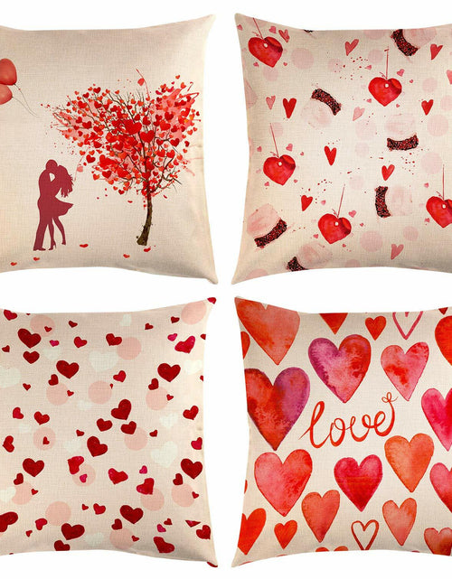Load image into Gallery viewer, TUPARKA Valentine's Day Throw Pillow Covers 18x18 Inch 4 Pack
