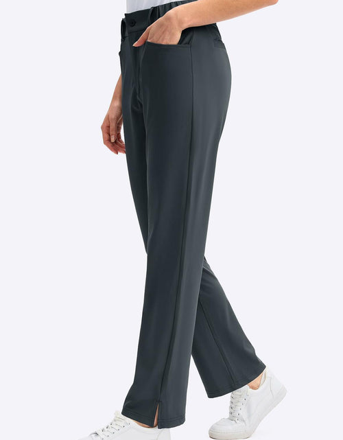 Load image into Gallery viewer, SANTINY Women's Golf Pants High Waisted Quick Dry Stretch Dark Grey Size M
