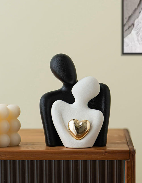 Load image into Gallery viewer, LCCCK Porcelain Couple Statue Romantic Anniversary Figurine TV Stand Decor
