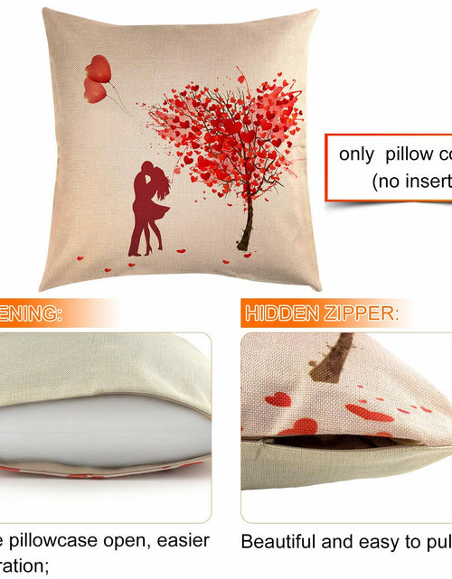 Load image into Gallery viewer, TUPARKA Valentine's Day Throw Pillow Covers 18x18 Inch 4 Pack
