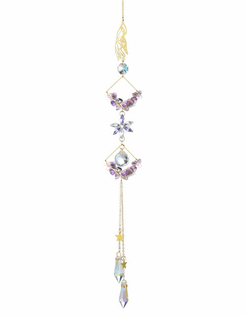 Load image into Gallery viewer, Venusorn Natural Crystal Flower Chains Purple - Window Décor Sun Catchers
