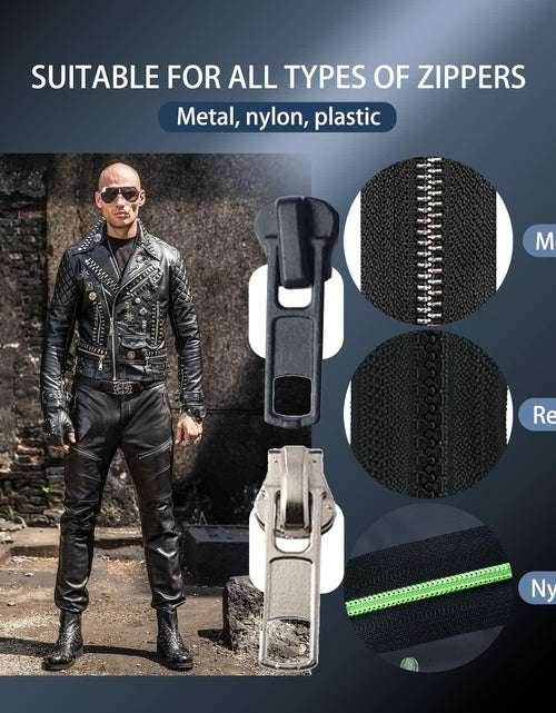 Load image into Gallery viewer, YAFIYGI 12PCS Zipper Replacement Kit Metal Plastic Nylon Coil Repair
