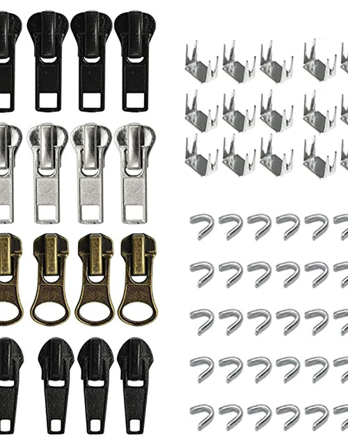 Load image into Gallery viewer, YAFIYGI 12PCS Zipper Replacement Kit Metal Plastic Nylon Coil Repair
