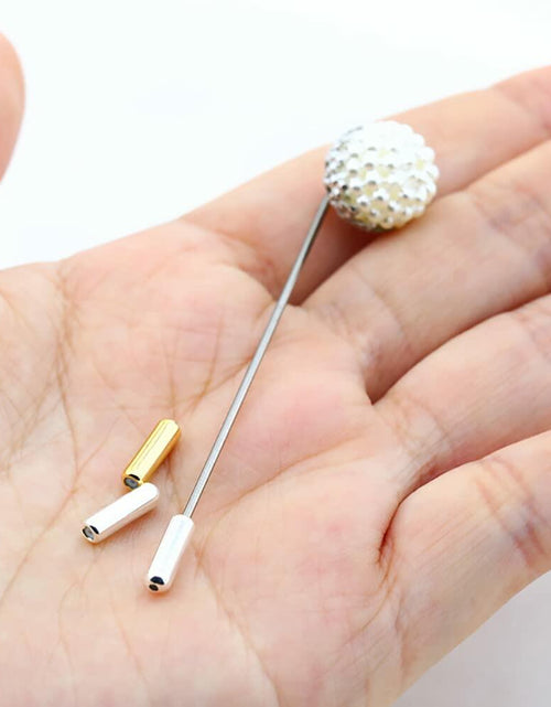 Load image into Gallery viewer, ccHuDE 50 Pcs Metal Brooch Pin Backings Safety Pin End Caps Gold
