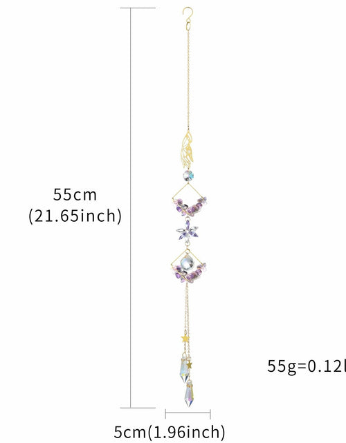 Load image into Gallery viewer, Venusorn Natural Crystal Flower Chains Purple - Window Décor Sun Catchers
