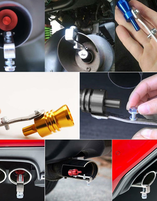 Load image into Gallery viewer, EOHMAK Turbo Sound Whistle Simulator Exhaust Muffler Pipe Red XL
