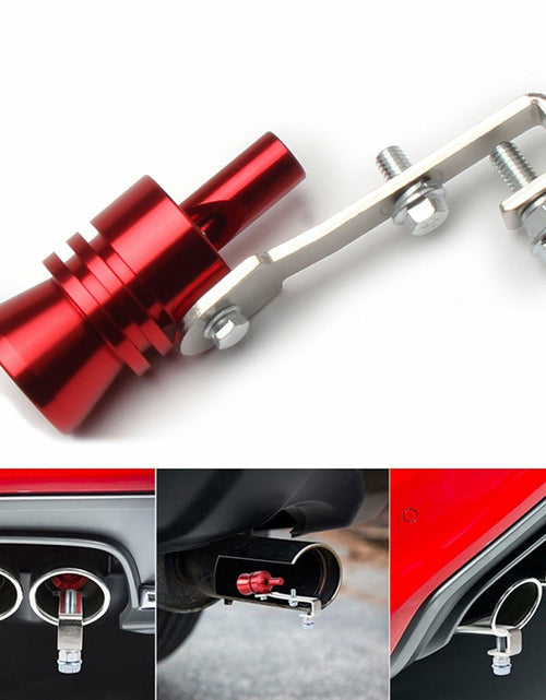 Load image into Gallery viewer, EOHMAK Turbo Sound Whistle Simulator Exhaust Muffler Pipe Red XL

