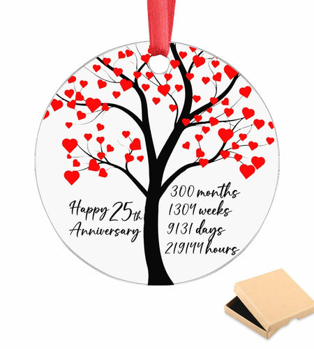 15th Anniversary Acrylic Ornament Couples 15 Year Wedding Gift
