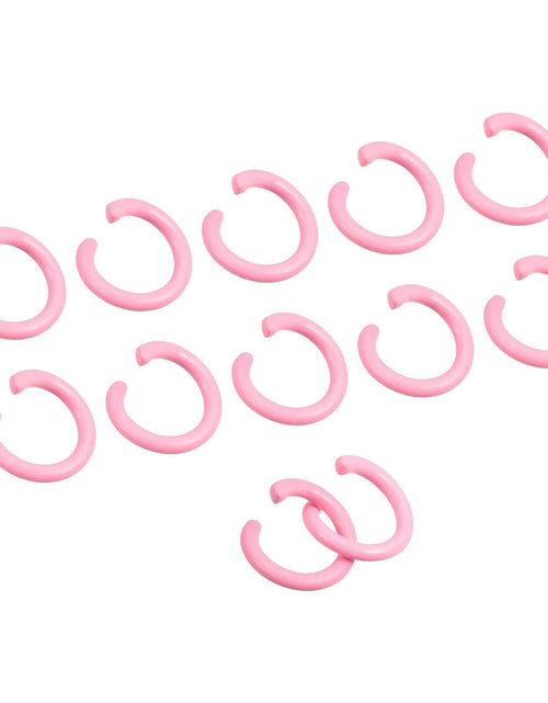 Load image into Gallery viewer, uxcell 8mm Open Jump Rings Carbon Steel Pink 80Pcs DIY Craft Connectors
