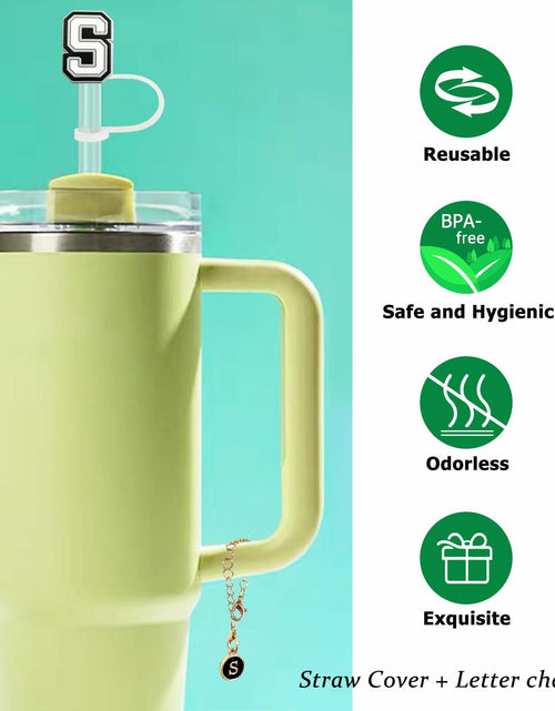 Load image into Gallery viewer, Nuozme 3PCS Straw Cover 10mm for Stanley 30&amp;40oz Tumbler with Charms
