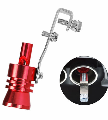 EOHMAK Turbo Sound Whistle Simulator Exhaust Muffler Pipe Red XL