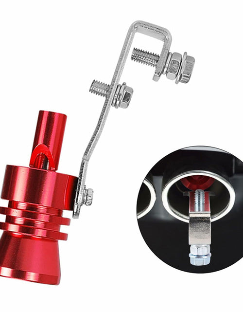 Load image into Gallery viewer, EOHMAK Turbo Sound Whistle Simulator Exhaust Muffler Pipe Red XL
