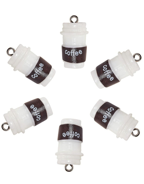 Load image into Gallery viewer, DanLingJewelry 20pcs Resin Coffee Cup Pendants with Loop for DIY Crafts
