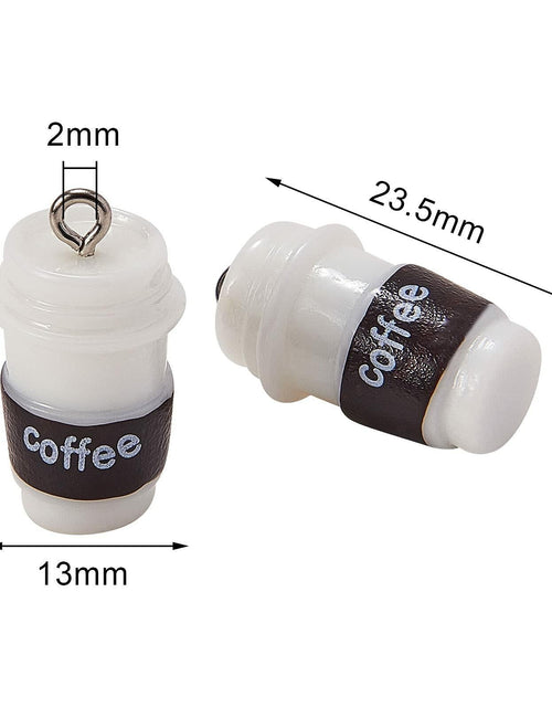 Load image into Gallery viewer, DanLingJewelry 20pcs Resin Coffee Cup Pendants with Loop for DIY Crafts
