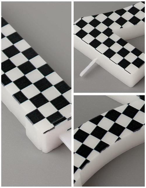 Load image into Gallery viewer, Racing Car Number 8 Birthday Candle Topper Checkered Cake Decor for Kids
