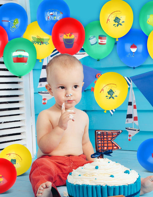 Load image into Gallery viewer, Hxezoc 48 Pcs Fish Bobber Balloons Latex Fishing Party Decorations
