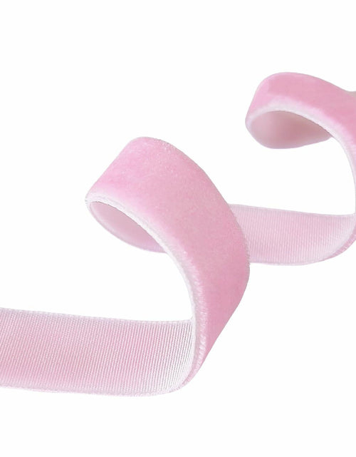 Load image into Gallery viewer, Abbaoww Pink Velvet Ribbon 5/8 Inch Single Face 25 Yards Craft DIY
