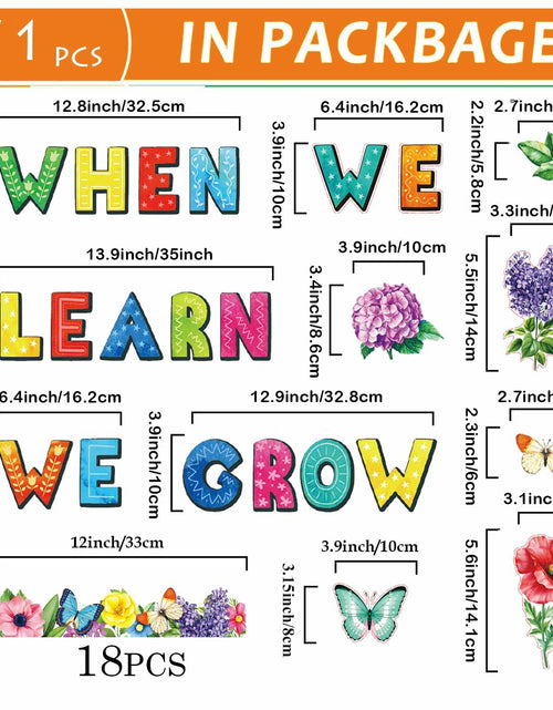 Load image into Gallery viewer, 71pcs Classroom Spring Bulletin Board Floral Cutout Decorations
