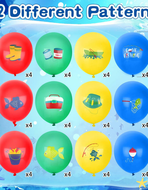 Load image into Gallery viewer, Hxezoc 48 Pcs Fish Bobber Balloons Latex Fishing Party Decorations
