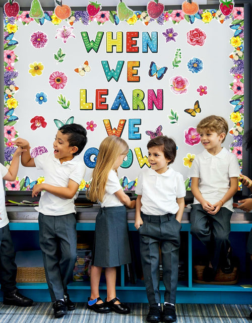 Load image into Gallery viewer, 71pcs Classroom Spring Bulletin Board Floral Cutout Decorations
