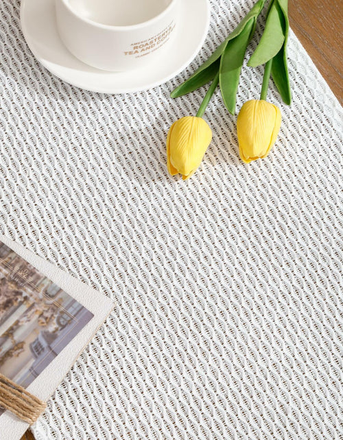 Load image into Gallery viewer, LUOYEHK Boho Table Runner With Fringe 12x108 Inch White Farmhouse Rustic
