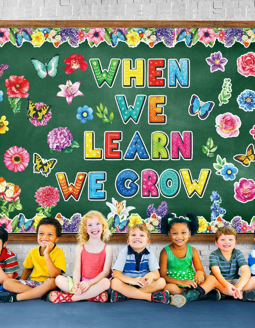 Load image into Gallery viewer, 71pcs Classroom Spring Bulletin Board Floral Cutout Decorations
