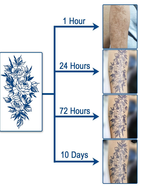 Load image into Gallery viewer, Aresvns Semi-Permanent Waterproof Temporary Tattoo Dark Blue Long-Lasting
