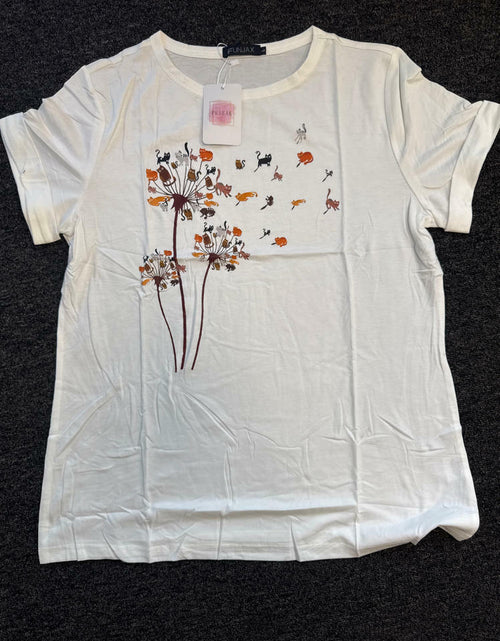 Load image into Gallery viewer, Inber Women's Boho Wildflowers Graphic Crewneck T-Shirt Size L
