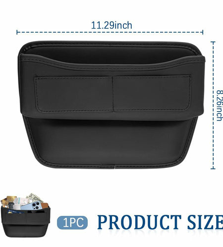 IHOTDER Car Seat Gap Filler Organizer with Cable Hole Large Capacity SUV Truck