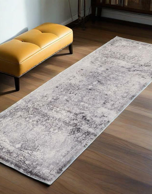 Load image into Gallery viewer, 2x6 Faux Wool Runner Rug Non Slip Washable Vintage Rubber Backing Black
