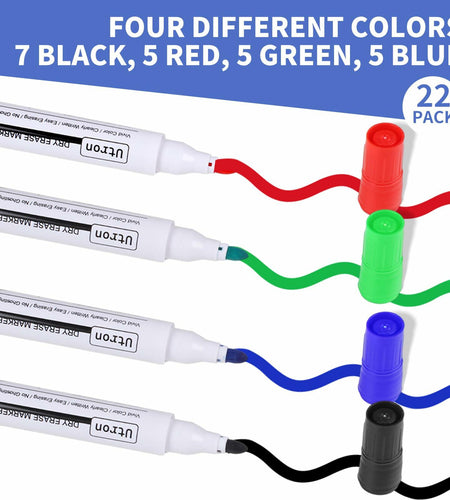 Utron Dry Erase Markers 22 Pack 4 Colors Whiteboard Markers School Office
