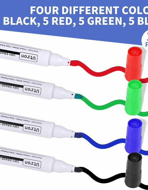 Load image into Gallery viewer, Utron Dry Erase Markers 22 Pack 4 Colors Whiteboard Markers School Office
