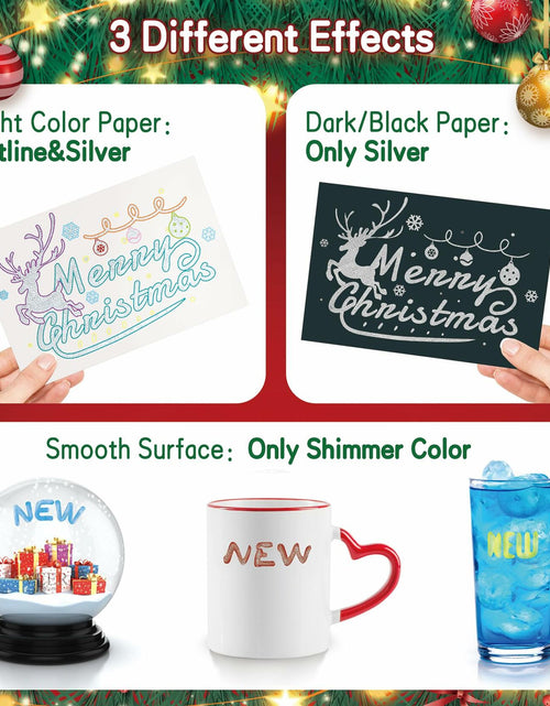 Load image into Gallery viewer, Leceha Metallic Glitter Outline Markers Pens 12 Colors Drawing Kids Teens
