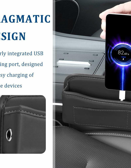 Load image into Gallery viewer, IHOTDER Car Seat Gap Filler Organizer with Cable Hole Large Capacity SUV Truck
