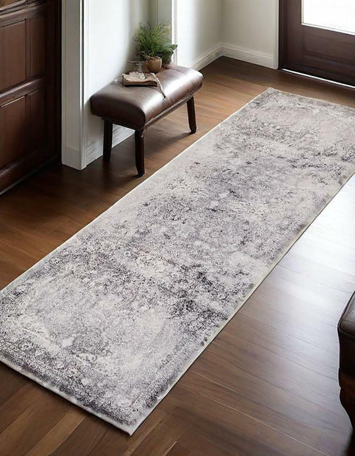 Load image into Gallery viewer, 2x6 Faux Wool Runner Rug Non Slip Washable Vintage Rubber Backing Black
