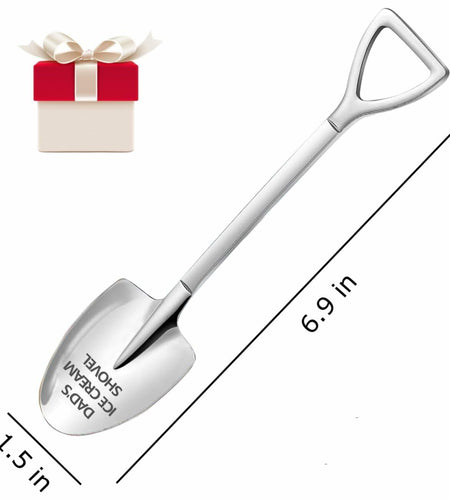 Funny Engraved Stainless Steel Ice Cream Shovel Gift for Dad Fathers Day