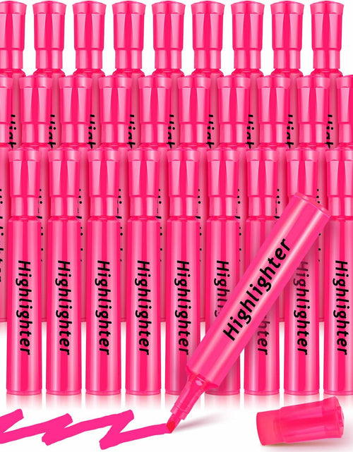 Load image into Gallery viewer, Qilery Highlighters 30 Pack Pink Tank Style Chisel Tip Quick Dry Markers
