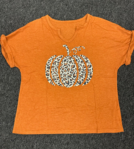 Buynaw Womens V Neck Floral Graphic T Shirt Orange Size XL