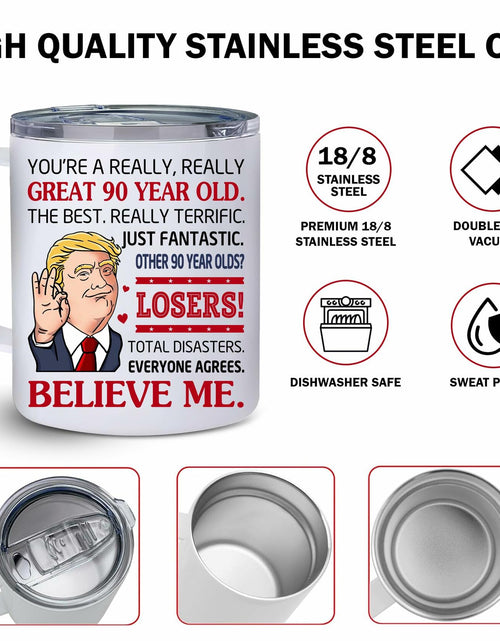 Load image into Gallery viewer, NAHOTICQ 90th Birthday Tumbler Mug 12oz Gift for Men Women
