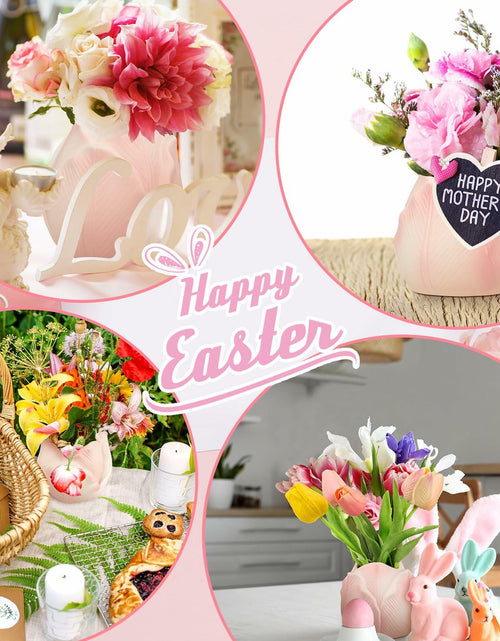 Load image into Gallery viewer, Sieral 3 Pcs Mini Tulip Ceramic Vase Tabletop Flower Pot Mother’s Day Gift
