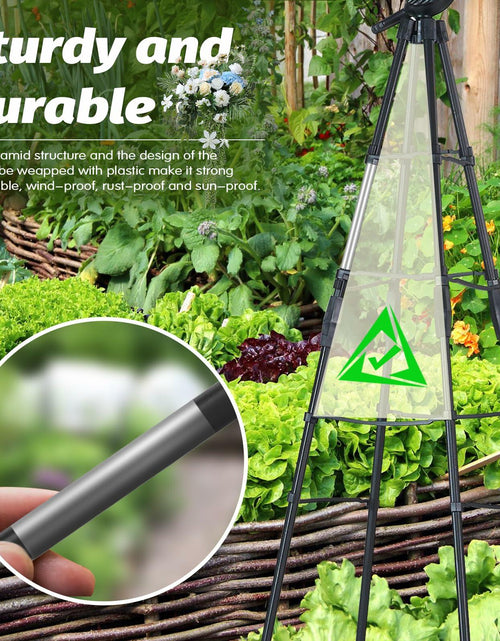 Load image into Gallery viewer, GOTRUTH Obelisk Trellis with Planter Boxes 63" Rustproof Outdoor Plant Support
