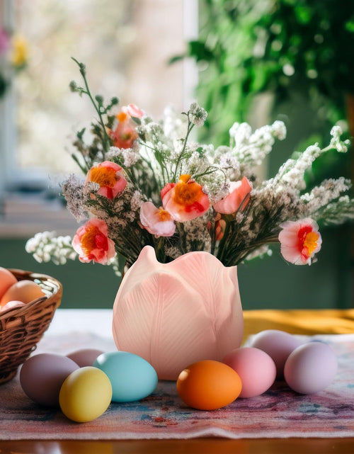 Load image into Gallery viewer, Sieral 3 Pcs Mini Tulip Ceramic Vase Tabletop Flower Pot Mother’s Day Gift
